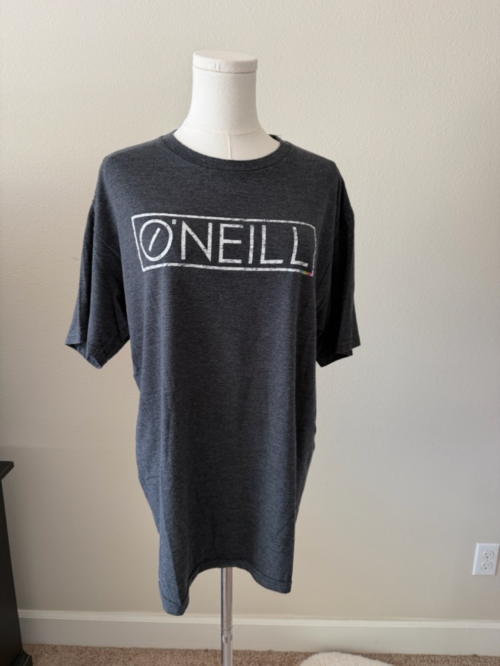 O'Neill Charcoal Gray Logo Short Sleeve Tee